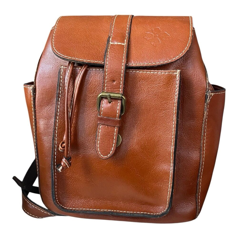 Patricia Nash Aberdeen Leather Backpack Purse Distressed Boho Satchel Bag 9x10x5